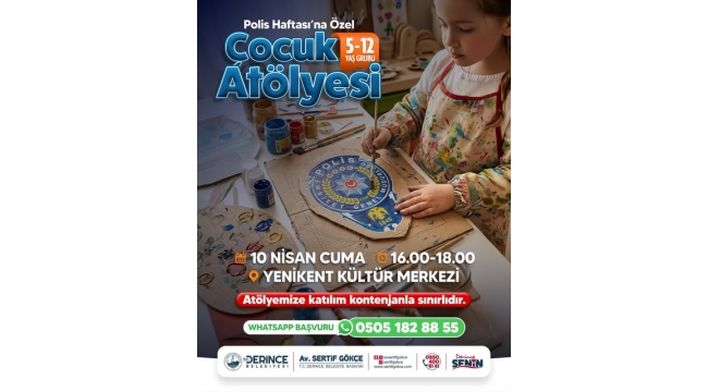 Derince’de Çocuklar Polis Haftası’nı Atölyeyle Kutlayacak